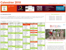 Tablet Screenshot of calendrier-2018.net
